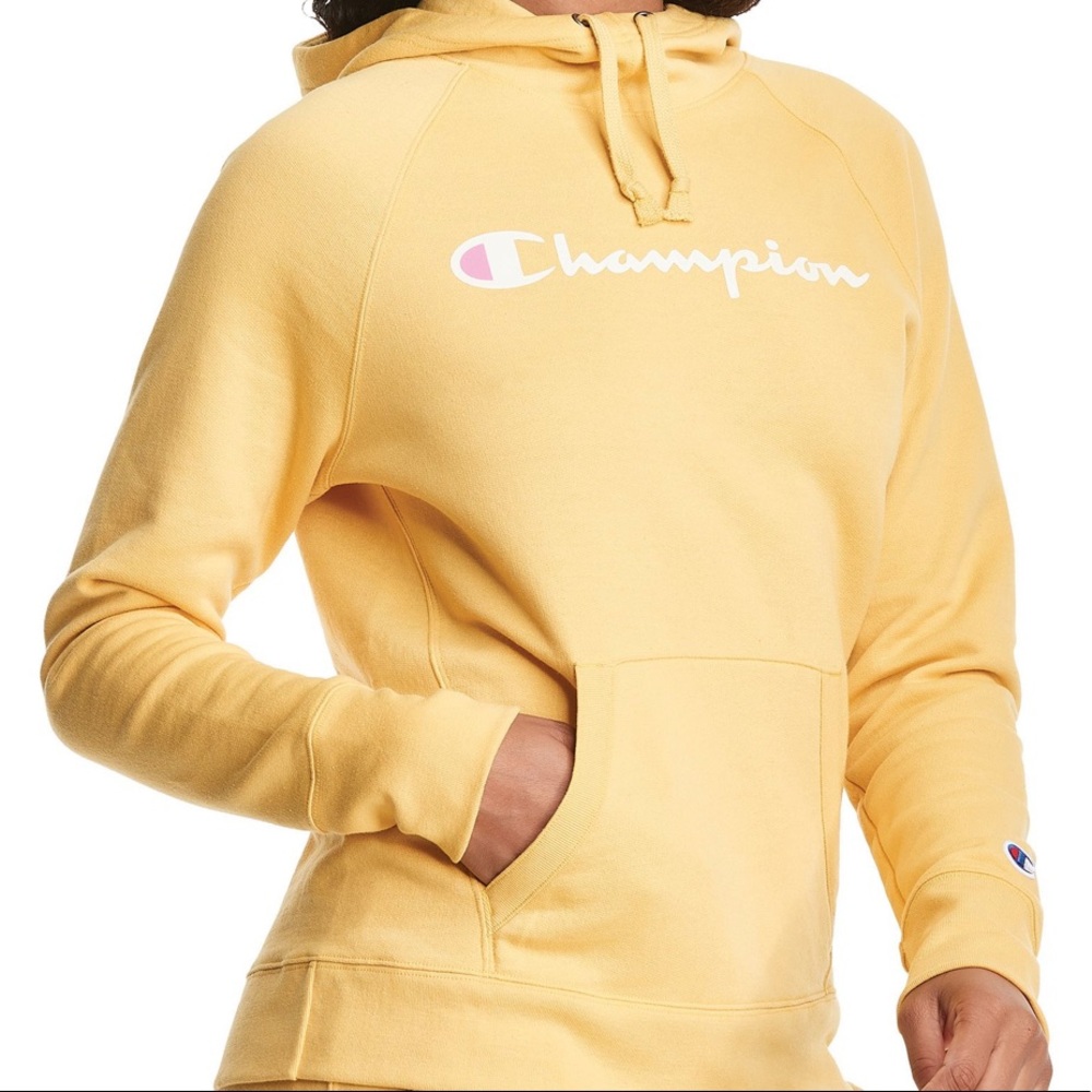 Women’s yellow champion hoodie